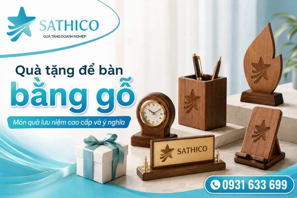 Quà tặng để bàn bằng gỗ