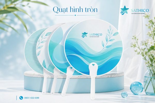 Quạt nhựa cầm tay in logo