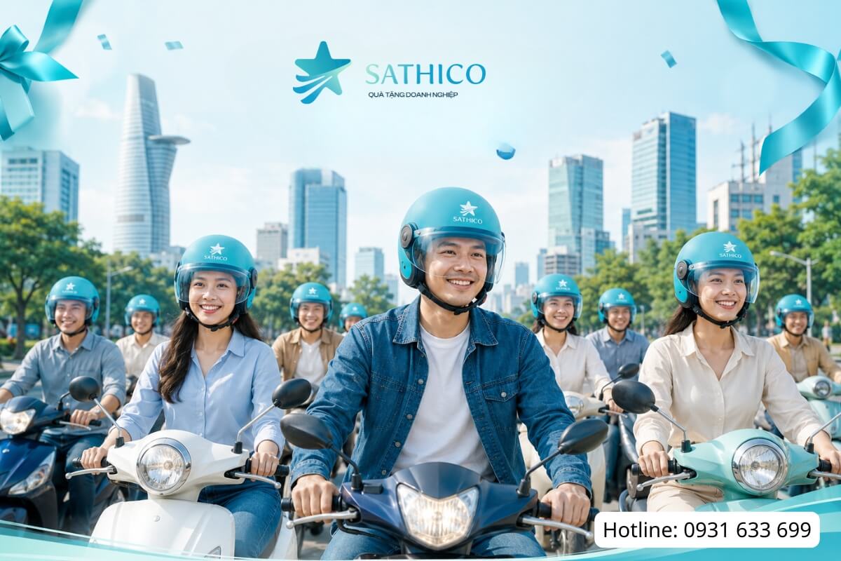 Quà tặng mũ bảo hiểm có kính