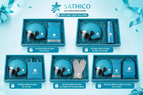 Quà tặng mũ bảo hiểm có kính