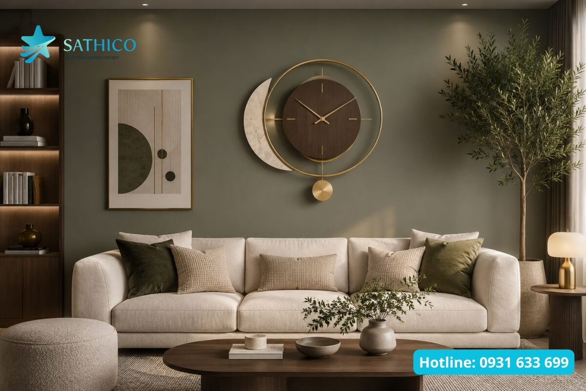 Tranh đồng hồ treo tường quà tặng