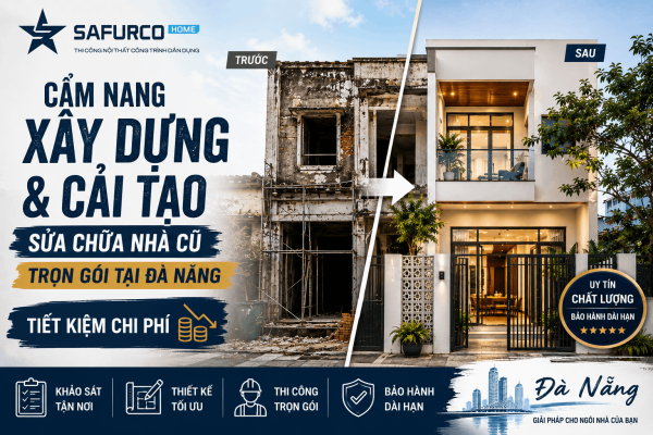 CẨM NANG XÂY DỰNG & CẢI TẠO SỬA CHỮA NHÀ CŨ TRỌN GÓI TẠI ĐÀ NẴNG TIẾT KIỆM CHI PHÍ